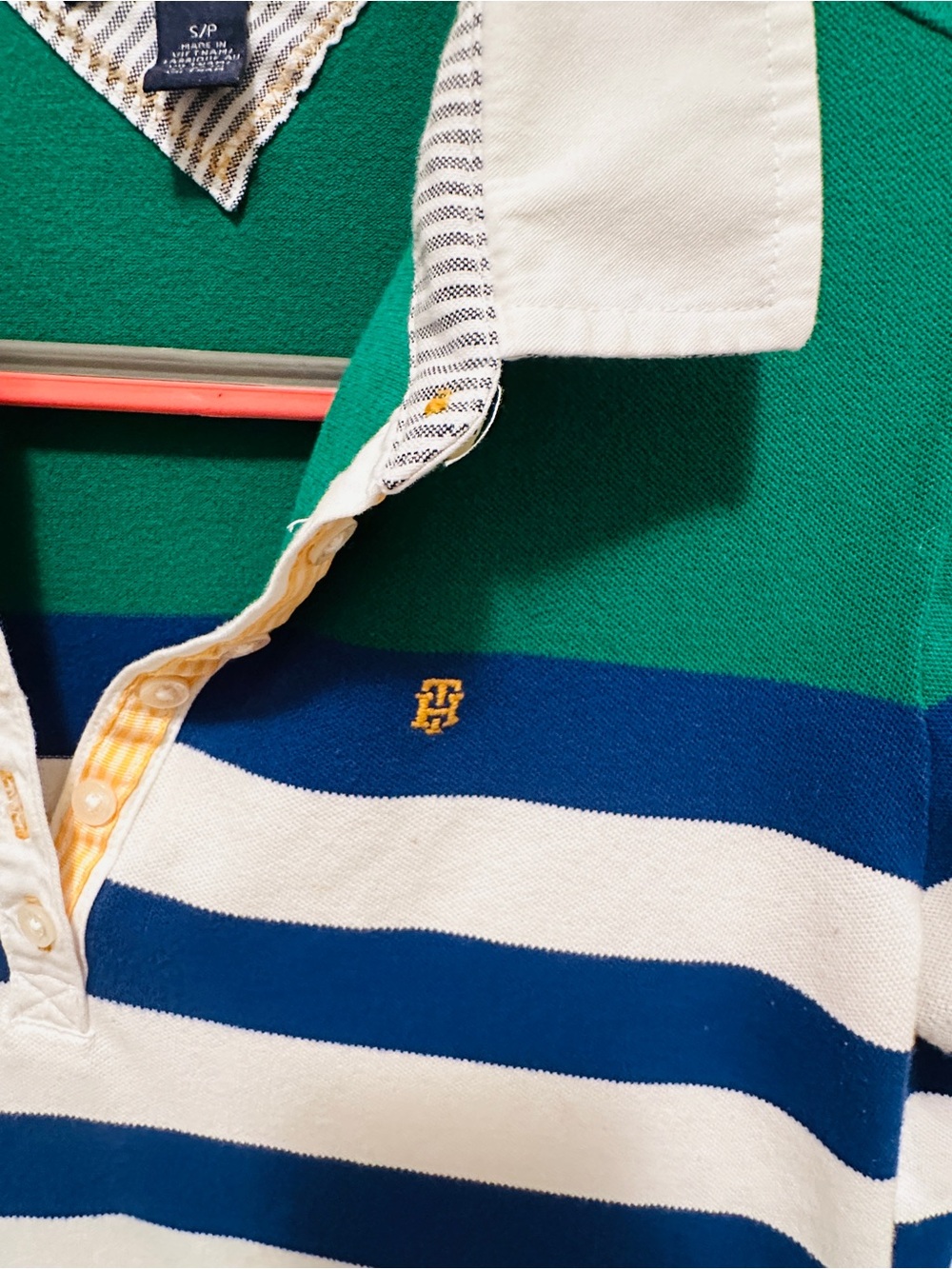 Tommy Hilfiger Green, Navy & White Striped Dress - Picture 3 of 4